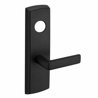 SARGENT LC-P706-8-WEE-BSP wide stile exit device lever trim, black suede powder coat, E lever less cylinder