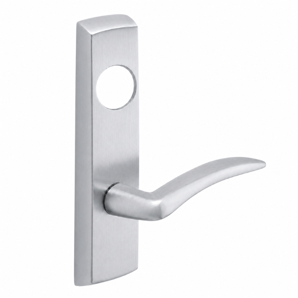 SARGENT LC-P713-8-NEA-US26D narrow stile exit device lever trim, satin chrome, A lever with escutcheon