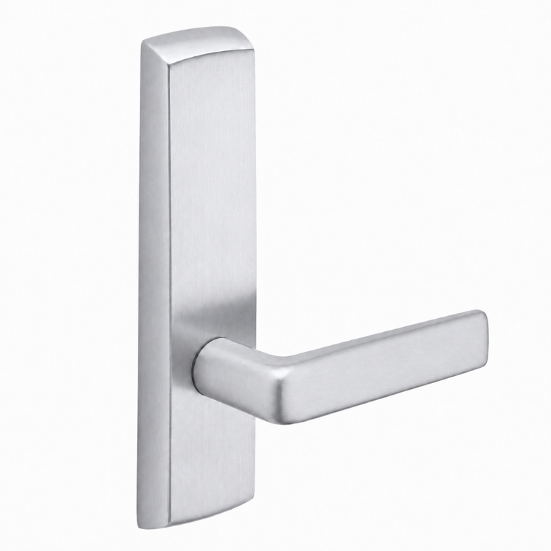 SARGENT P715-8-NEE-US26D narrow stile exit device lever trim, satin chrome, rectangular escutcheon, E lever