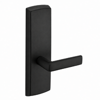 SARGENT P715-8-WEE-BSP wide stile exit device lever trim, black suede powder coat, non-keyed passage