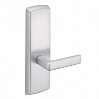 SARGENT P715-8-WEE wide stile exit device lever trim, E lever, satin chrome US26D, non-keyed escutcheon