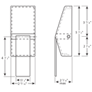 Schlage HL6 2 A Hospital Push Pull Tubular Latch dimensions