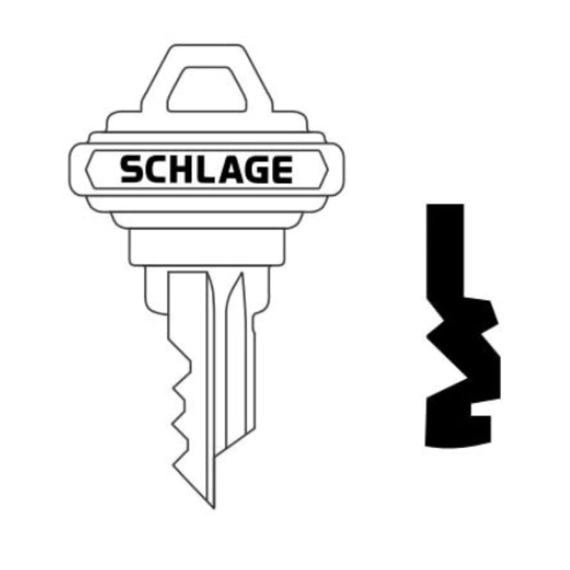 Schlage 35-104-L Construction Key Blank, Embossed, L Keyway