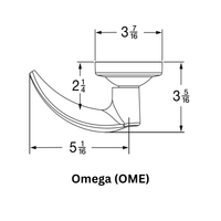 Schlage ALX80P6-OME Storeroom Cylindrical Lock, Omega Lever, 6 Pin Schlage "C" Keyway, Keyed Different