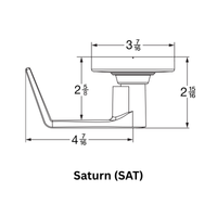 Schlage ALX50P6-SAT Office Cylindrical Lock, Saturn Lever, 6 Pin Schlage "C" Keyway, Keyed Different