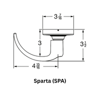Schlage ALX50P6-SPA Office Cylindrical Lock, Sparta Lever, 6 Pin Schlage "C" Keyway, Keyed Different