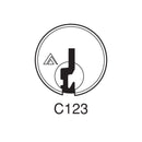 Schlage 20-057-C123-626 FSIC Rim Cylinder, 6-pin, C123 Keyway, 2 Keys, Satin Chrome