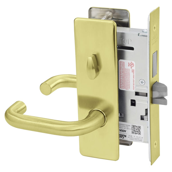 Corbin Russwin ML2030-LWM Privacy Bedroom or Bathroom Mortise Lock, Lustra Lever, M Escutcheon