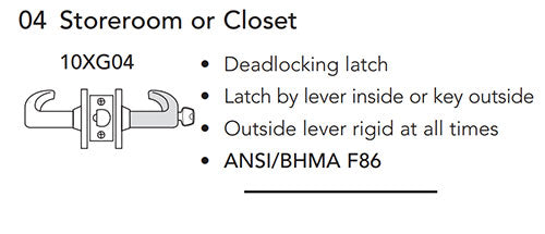 Sargent 60-V66-10XG04-VSLL Storeroom Function Cylindrical Lock, Visual Indicator Trim Both Side, White/Red, LFIC Less Core