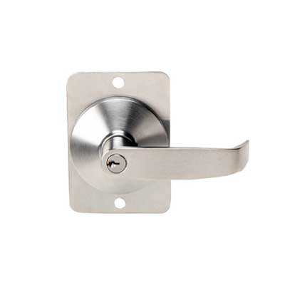 Tell CTL Exit Device Trim, Multiple Functions, For 8000 Series Exit Devices, 2 1/8" bore 2 3/4" backset, Satin Chrome