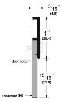 Pemko 321DN-36" Long Door Bottom Sweep Dark Bronze Alum 