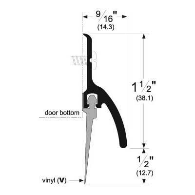 Pemko 3452AV36 Door Bottom Sweep 36" Length, Mill Finish Aluminum