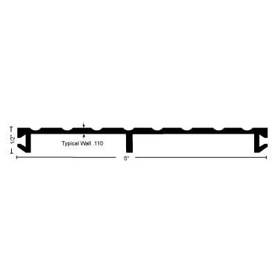 NGP 355 Thermal Bridge Threshold 5" Width, 1/2" Height, Mill Finish Aluminum