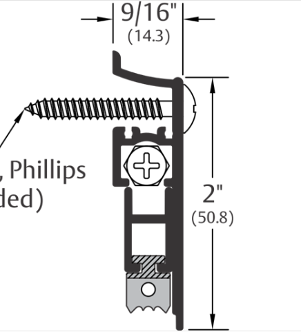 Pemko 412DRL-36 Automatic Door Bottom