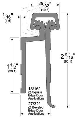 Pemko CFM83HD1-HT Continuous Geared Hinge Full-Mortise Heavy Duty Hospital Tip Clear Anodized Finish - 83"