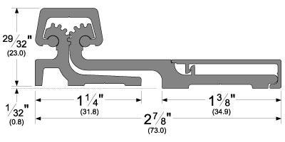 Pemko CFS85CP Full-Surface Continuous Geared Hinge Center Pivot Clear Anodized Finish - 85"