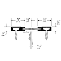 Pemko 29324CNB84 Split Astragal Concealed Fasteners Clear Anodized Aluminum dimensions 