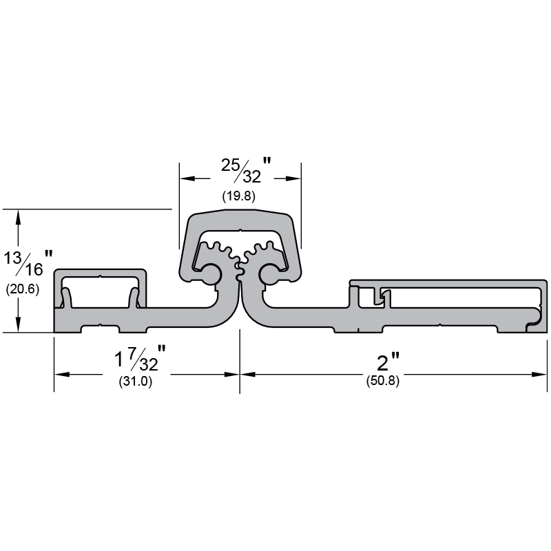 Pemko DFS83CPHD1 Full-Surface Heavy Duty Center Pivot Continuous Geared Hinge Dark Bronze Anodized dimensions