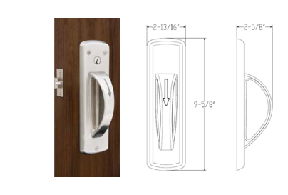 Townsteel CRX-A-84-SFIC-630 Ligature Resistant Classroom Lock Arch Lever, Small Format IC Core, Less Core, US32D Satin Stainless Steel