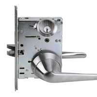 Townsteel MRX-S-L-26 Ligature Resistant Passage/Closet Mortise Lever Lockset - Sectional Trim, Schlage C Cylinder, 630/US32D  Satin Stainless Steel