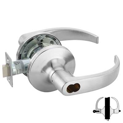 Accentra 5307LN Entrance Cylindrical Lever Lock - Grade 2, Select Lever, Select Keyway, Select Finish