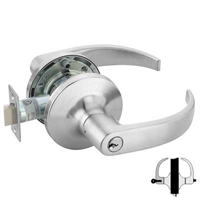 Accentra 5307LN Entrance Cylindrical Lever Lock - Grade 2, Select Lever, Select Keyway, Select Finish