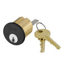 Accentra (Yale) 1109 6 PARA BSP KD Rim Cylinder, 6-Pin, PARA Keyway, [2] Cut Keys, Keyed Random, Black Suede Powder Coat