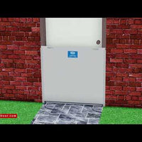 NGP FS22-76 Flood Shield, 76" W x 22" H, 1/4" Marine Grade Aluminum Shield With Handle Cutouts, 1 1/4" Mounting Channels, Closed Cell Rubber Gaskets