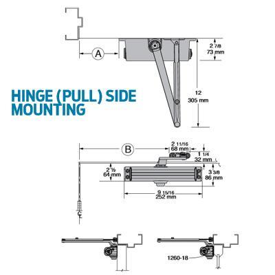 LCN 1261 HINGE (PULL) SIDE  MOUNTING