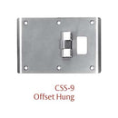 McKinney CSS-9 US26D Combination Strike and Stop Offset Hung, US26D/626 Brushed Chrome Finish